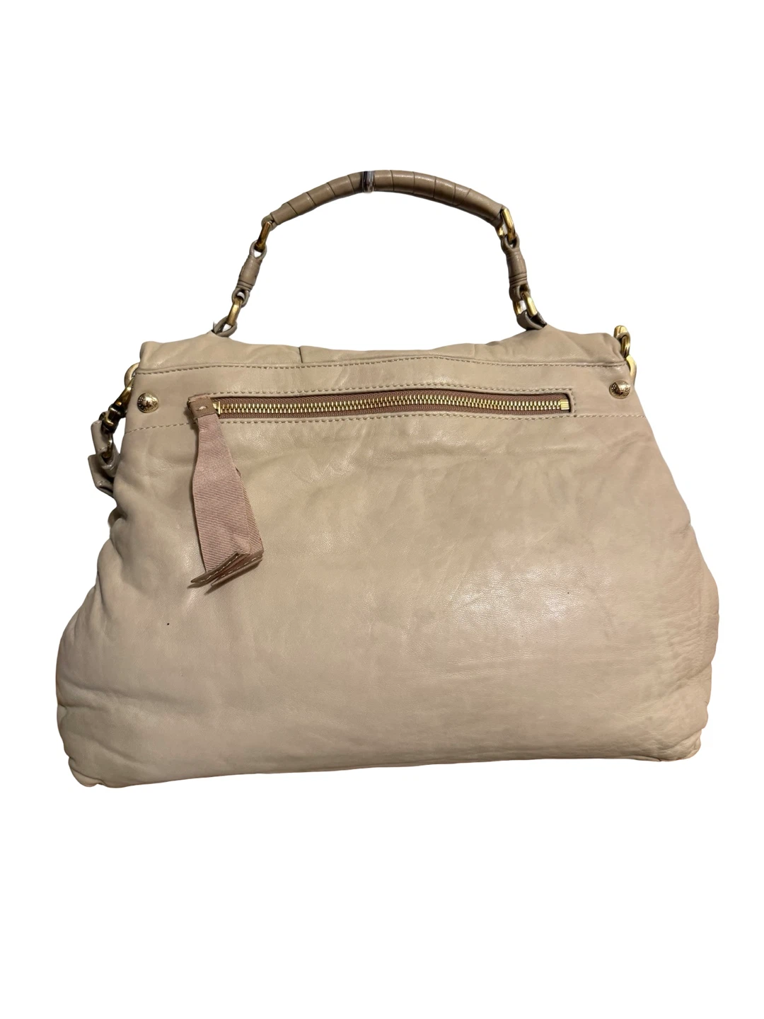 Nina Ricci beige leather handbag - photo 3