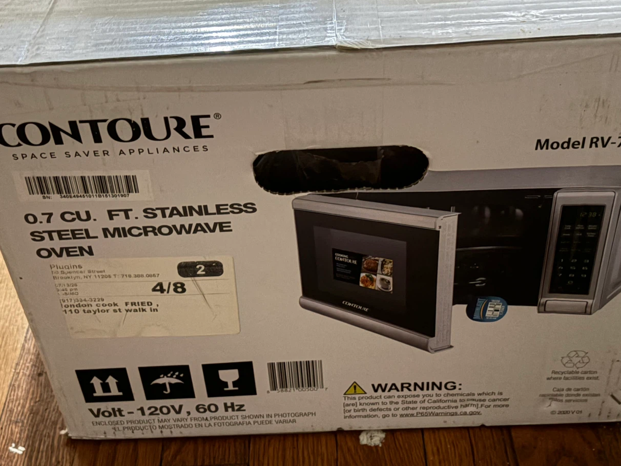 CONTOURE 0.7 Cu. Ft. Stainless Steel Microwave Oven RV-787S - photo 2