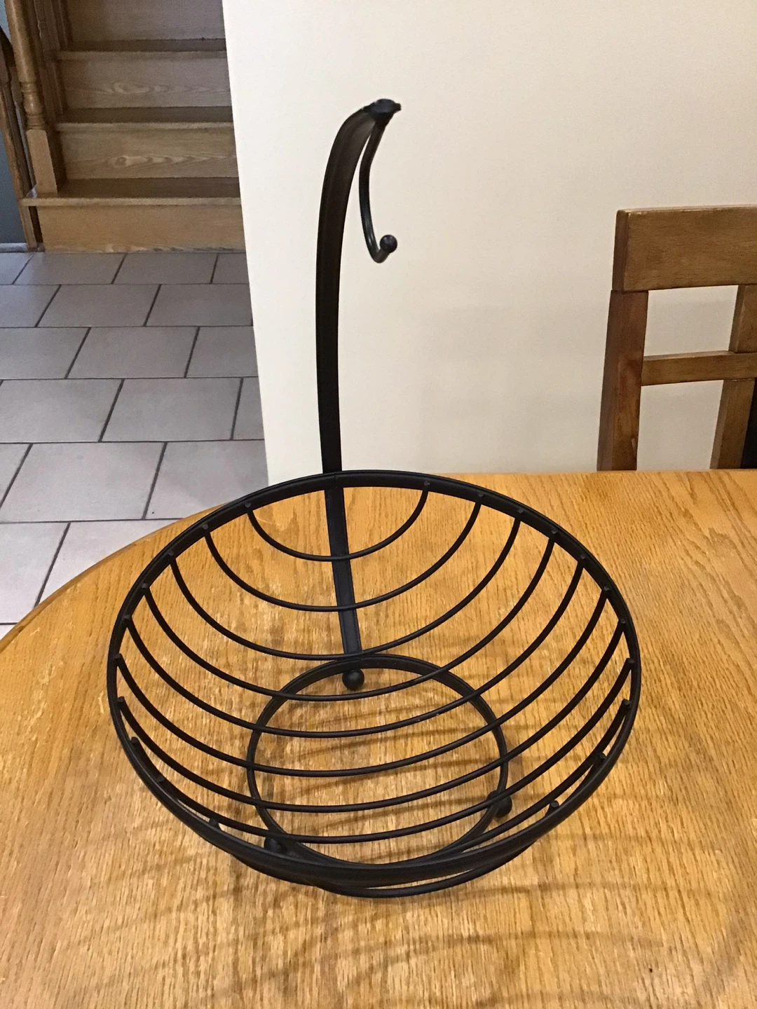 Black Metal Fruit Basket with Banana Hook - photo 4