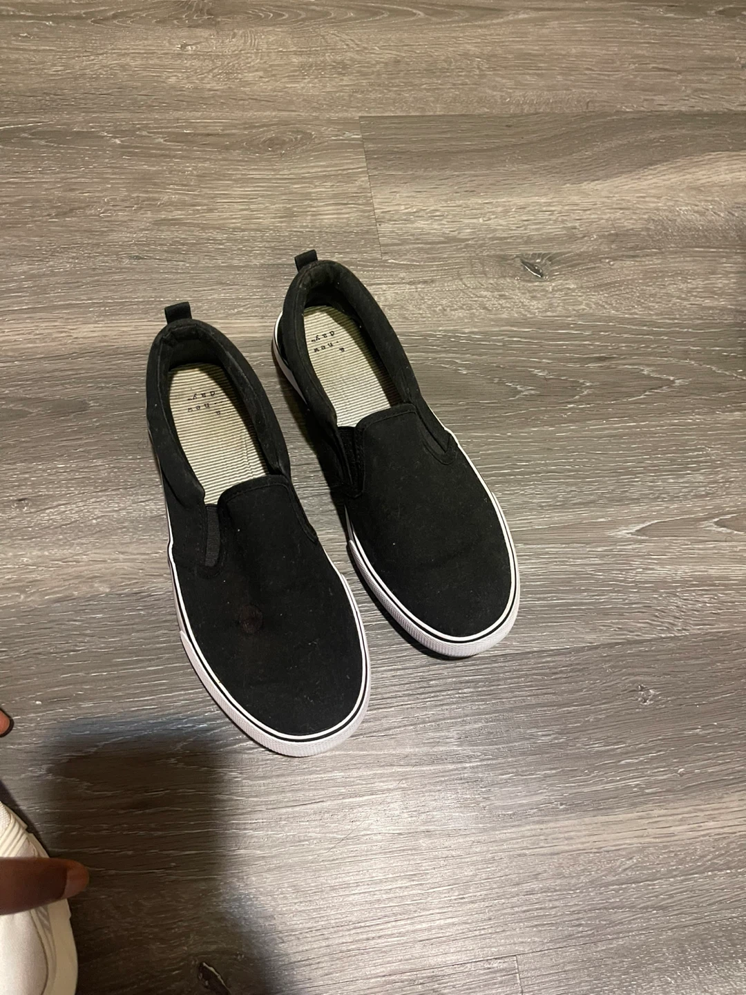 A New Day Black Slip-On Sneakers Size 8