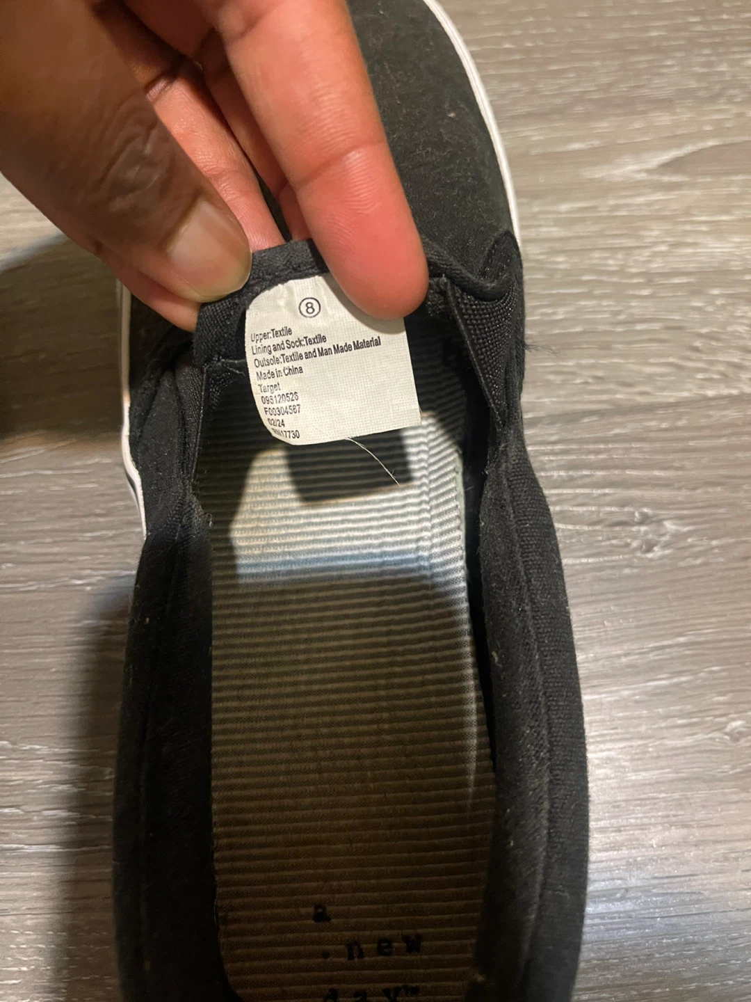 A New Day Black Slip-On Sneakers Size 8 - photo 2
