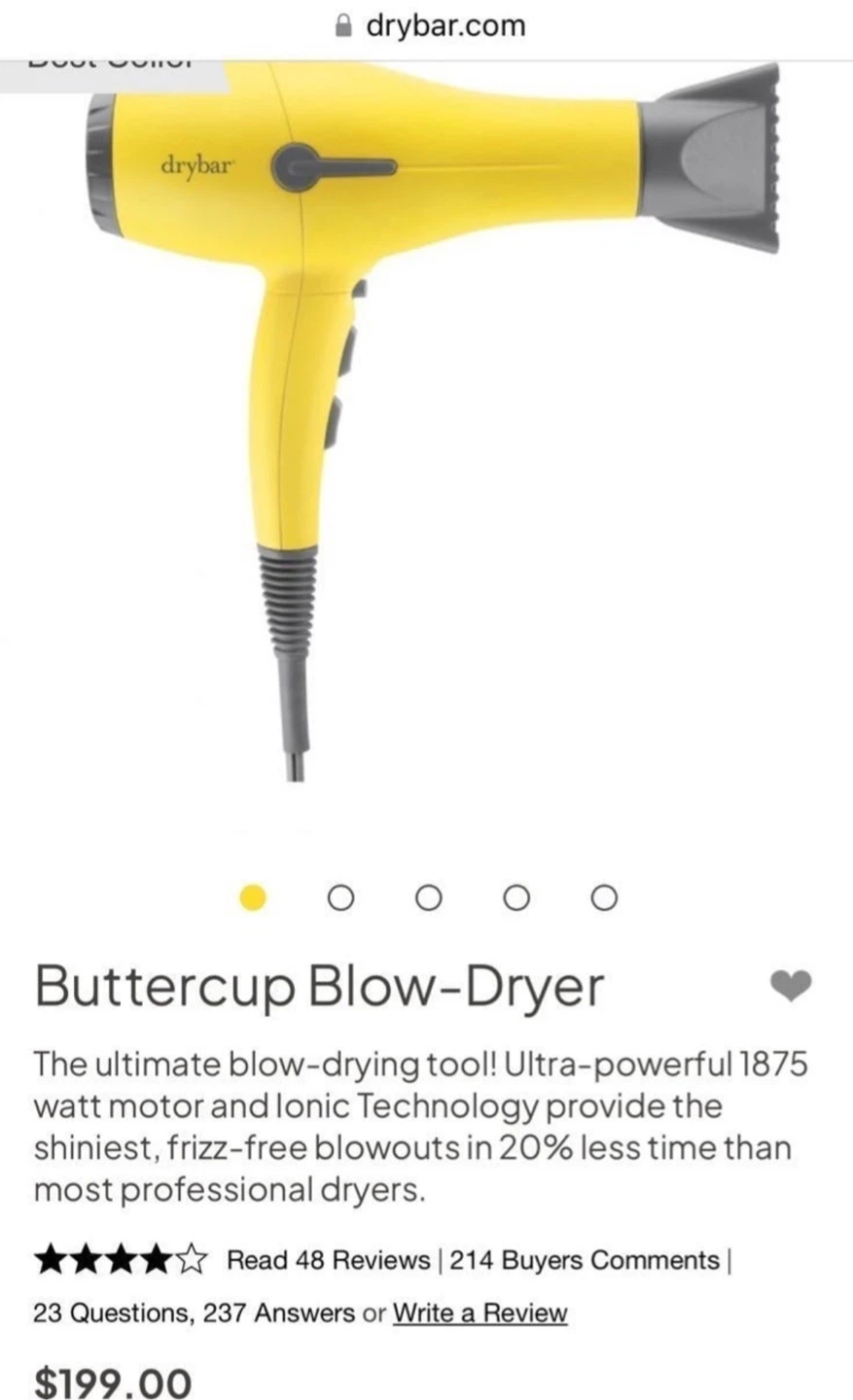 Drybar Buttercup Blow-Dryer and Tress Press Straightening Iron - photo 2