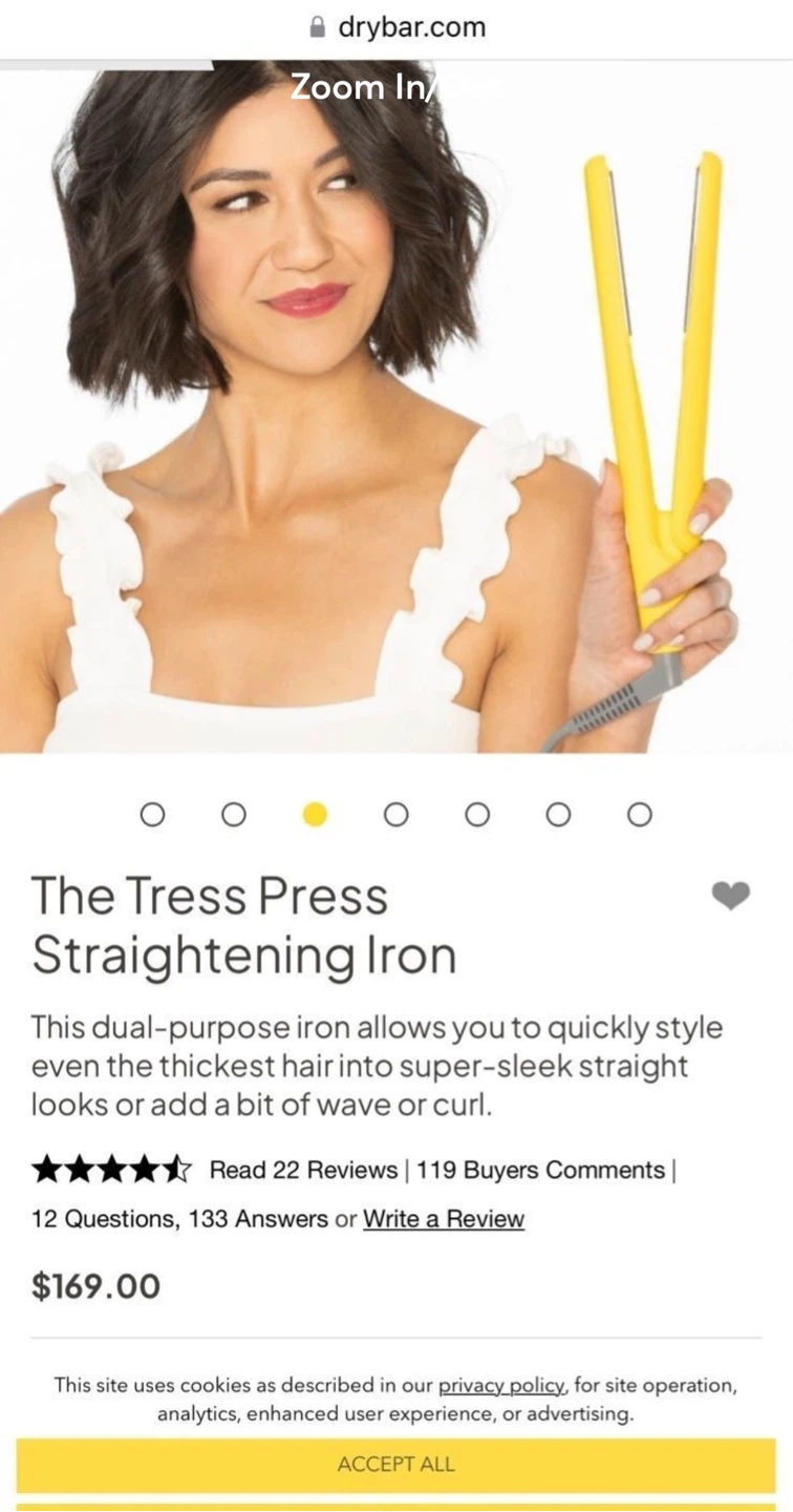 Drybar Buttercup Blow-Dryer and Tress Press Straightening Iron