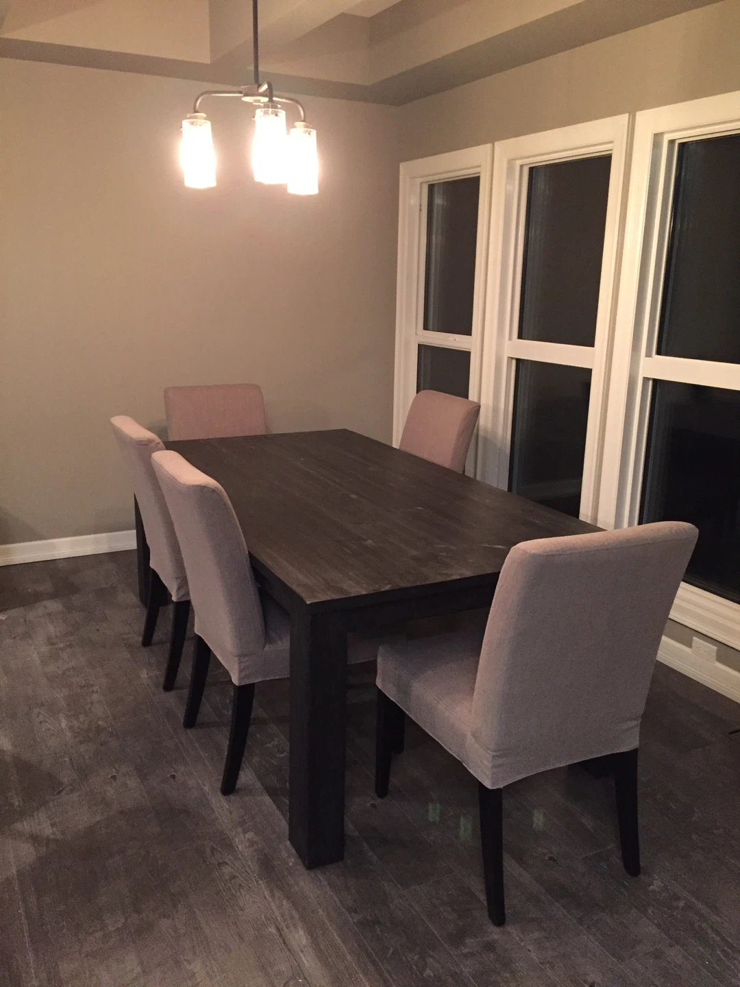 Dark Wood Dining Bench