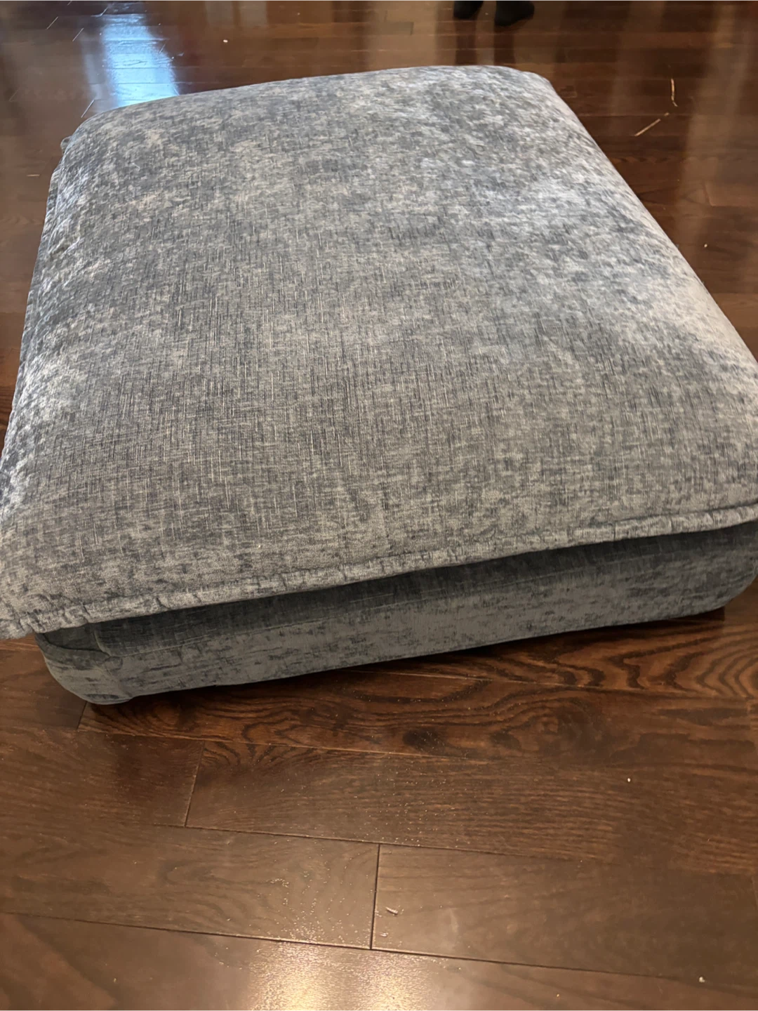 Blue Upholstered floor Ottoman - photo 2