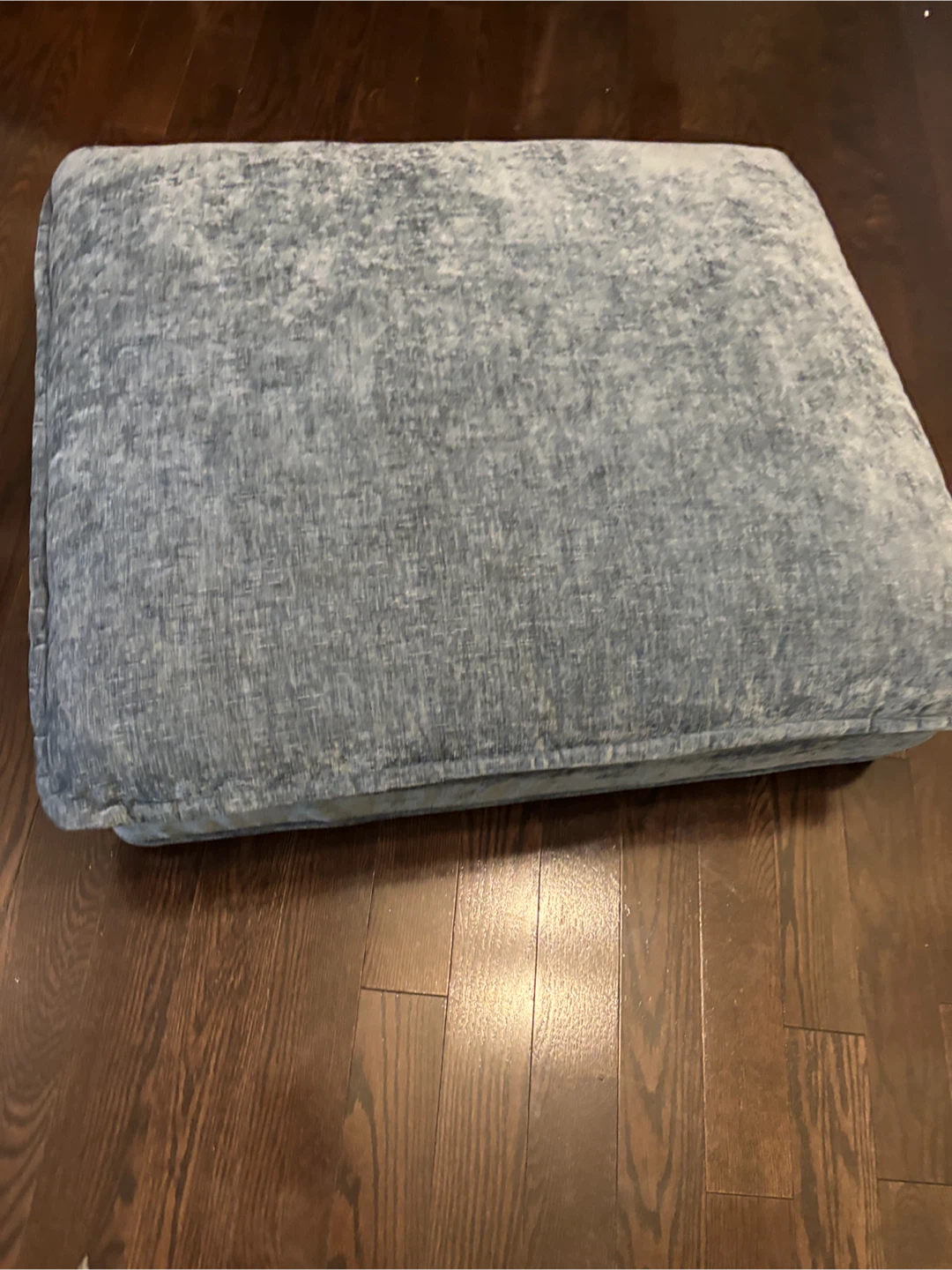 Blue Upholstered floor Ottoman - photo 3