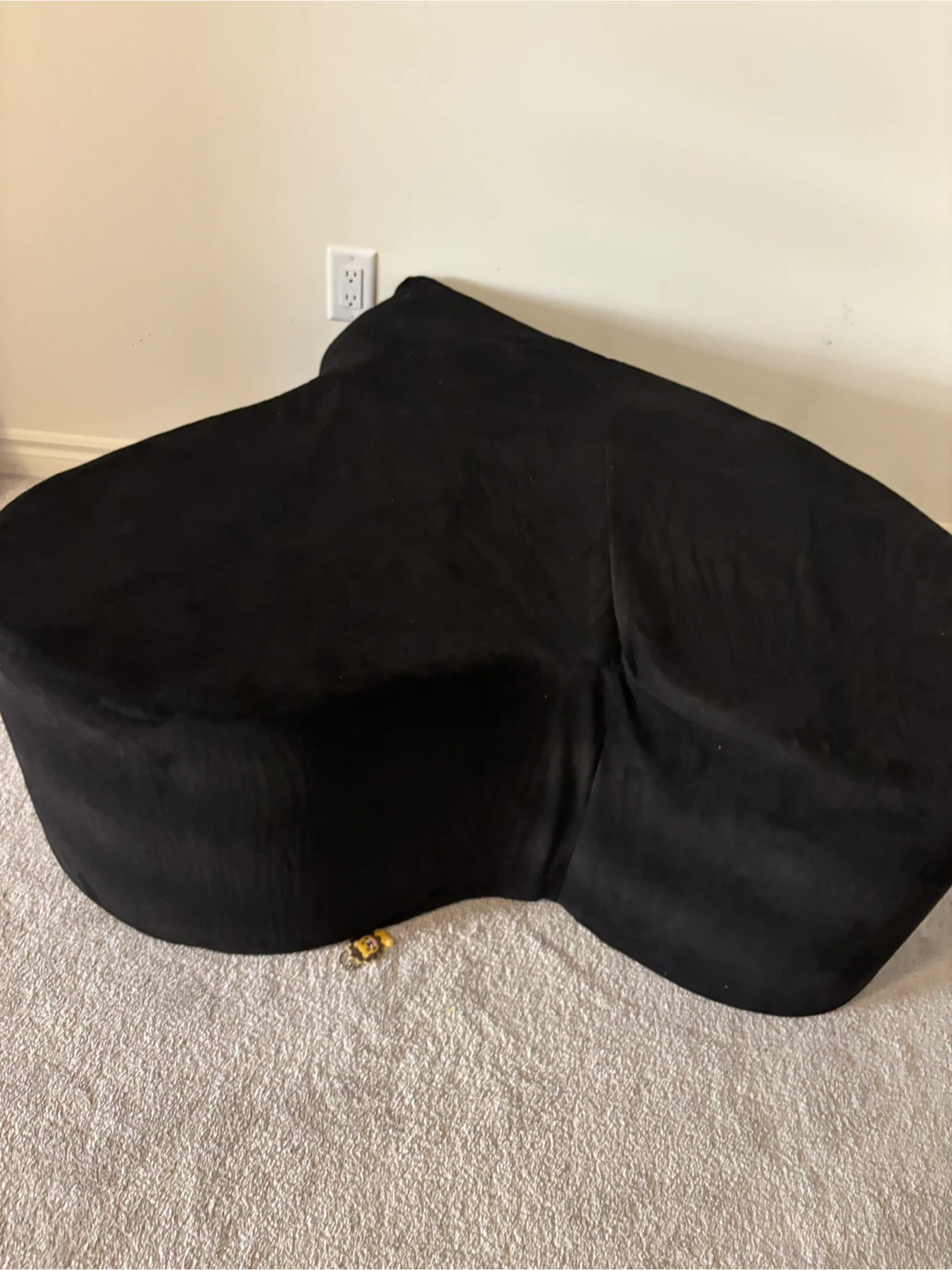 Black Velvet love Bean Bag Chair - photo 2