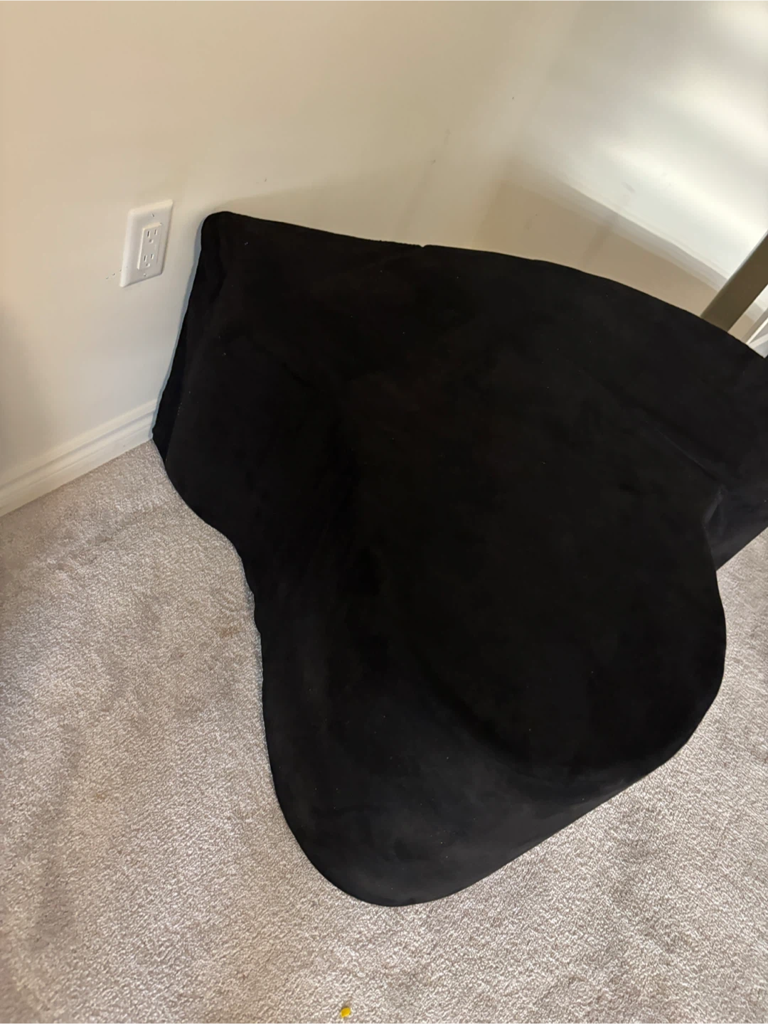 Black Velvet love Bean Bag Chair - photo 3