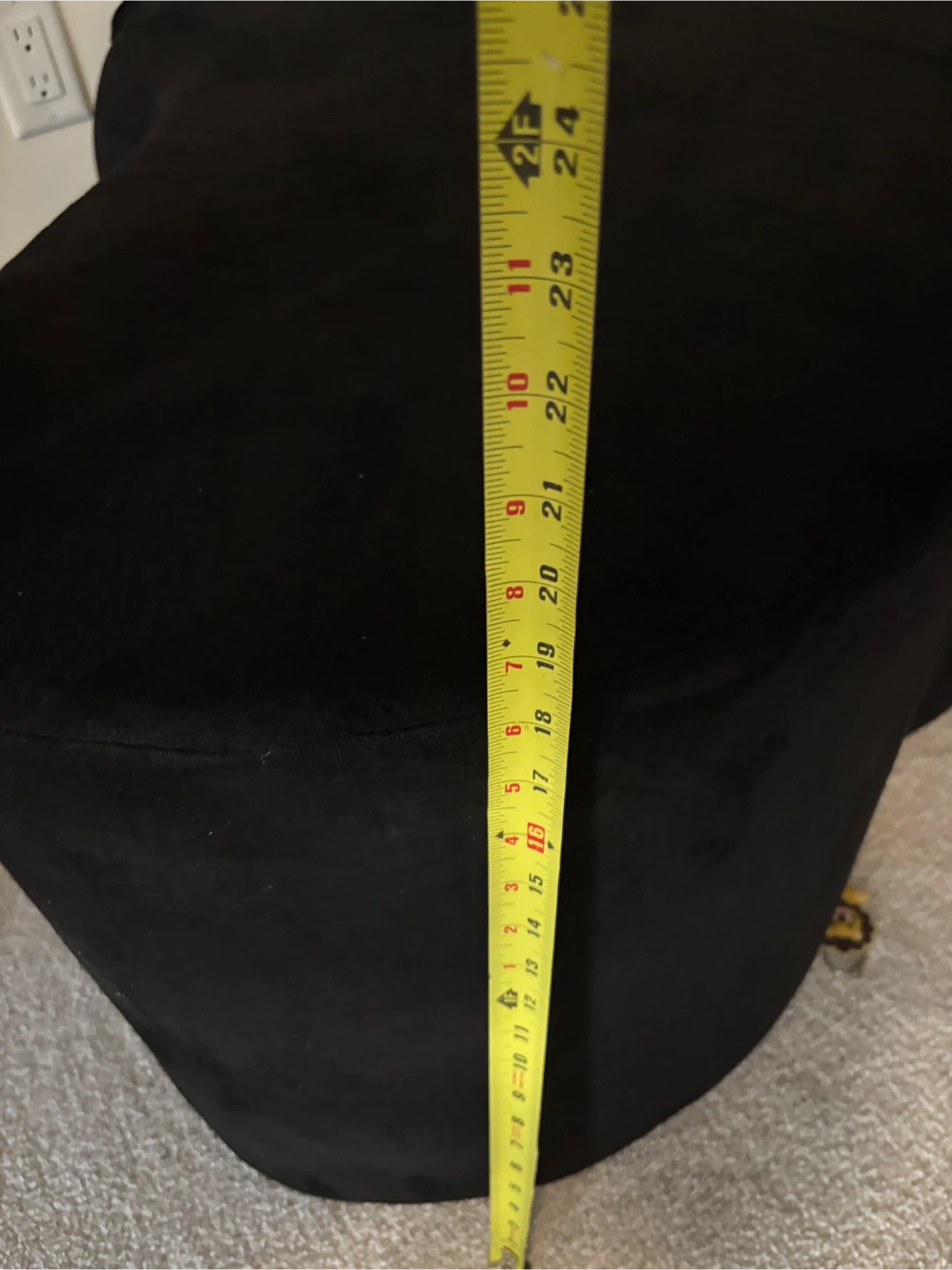 Black Velvet love Bean Bag Chair - photo 4