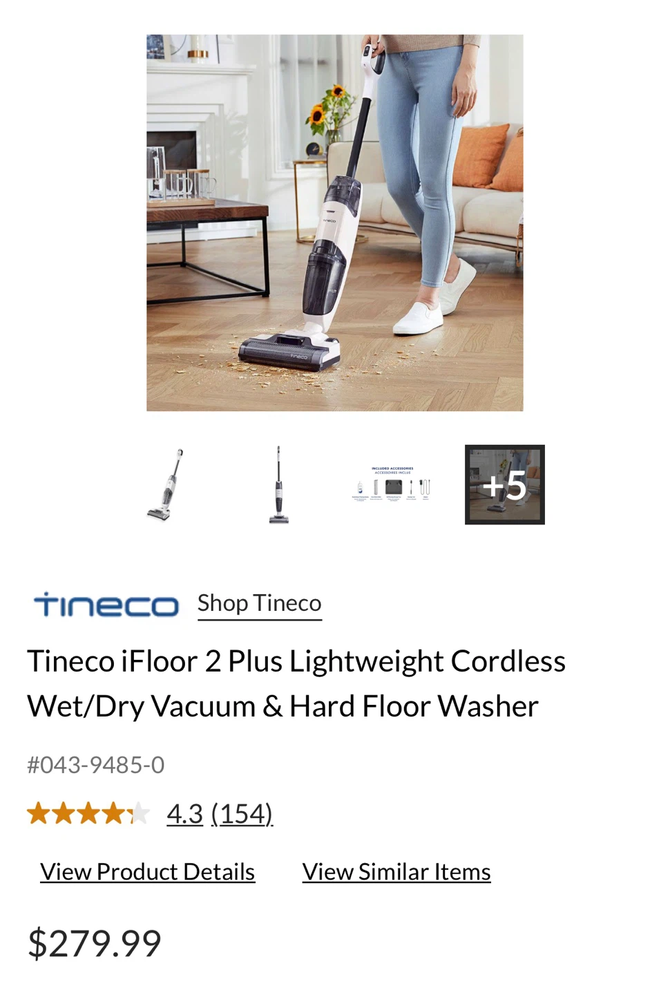 Tineco iFloor 2 Plus Cordless Wet/Dry Vacuum - photo 3