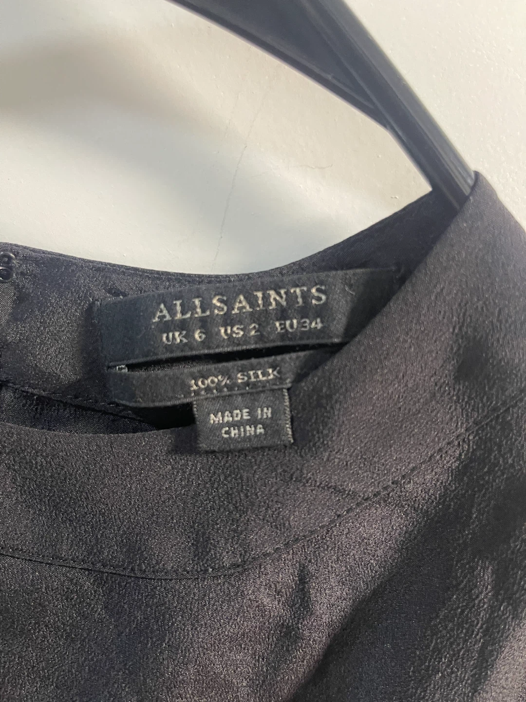 AllSaints 100% Silk Black Dress US 2 - photo 2