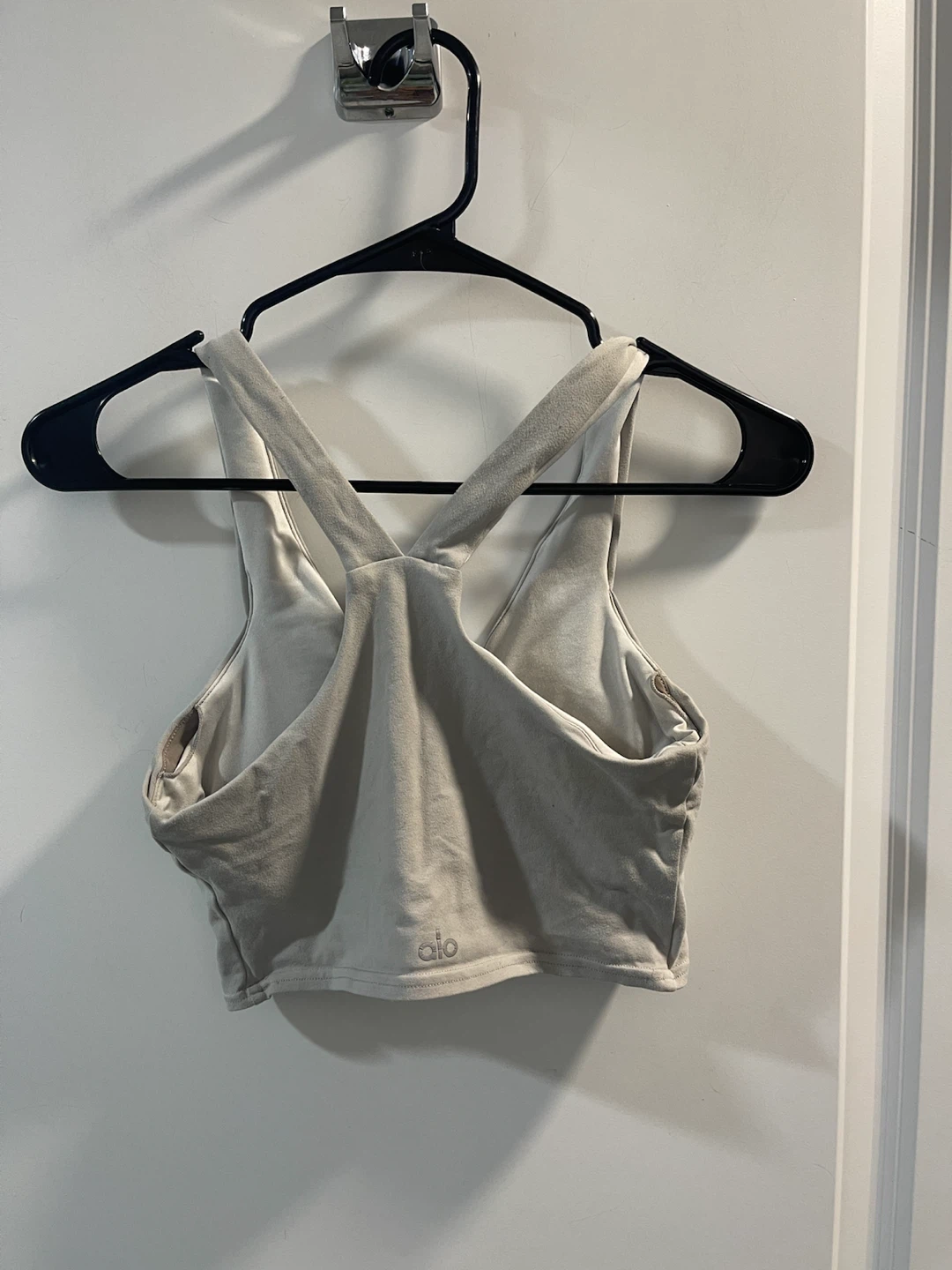 Alo Yoga Crop Tank Top Light Gray