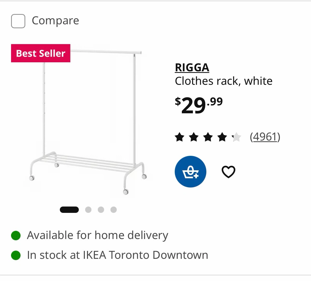 IKEA clothes rack must be gone today $15!takes it