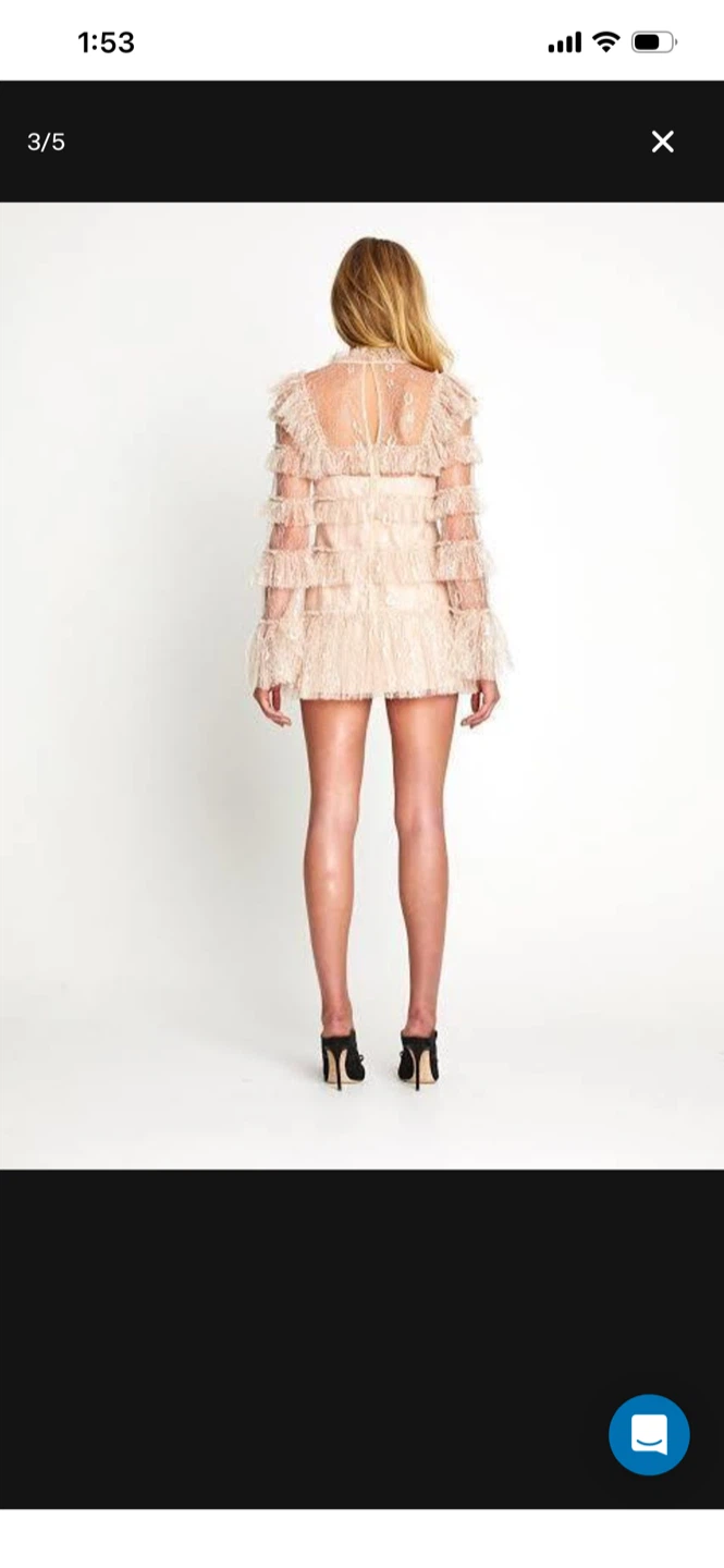 Alice McCall Cream Lace Tiered Mini Dress - photo 5