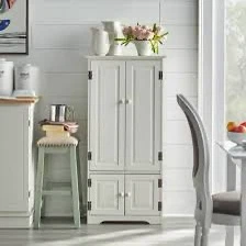 Buylateral Tall 4 Door Pantry Storage Cabinet White
