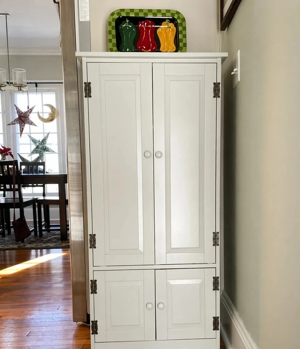 Buylateral Tall 4 Door Pantry Storage Cabinet White - photo 2