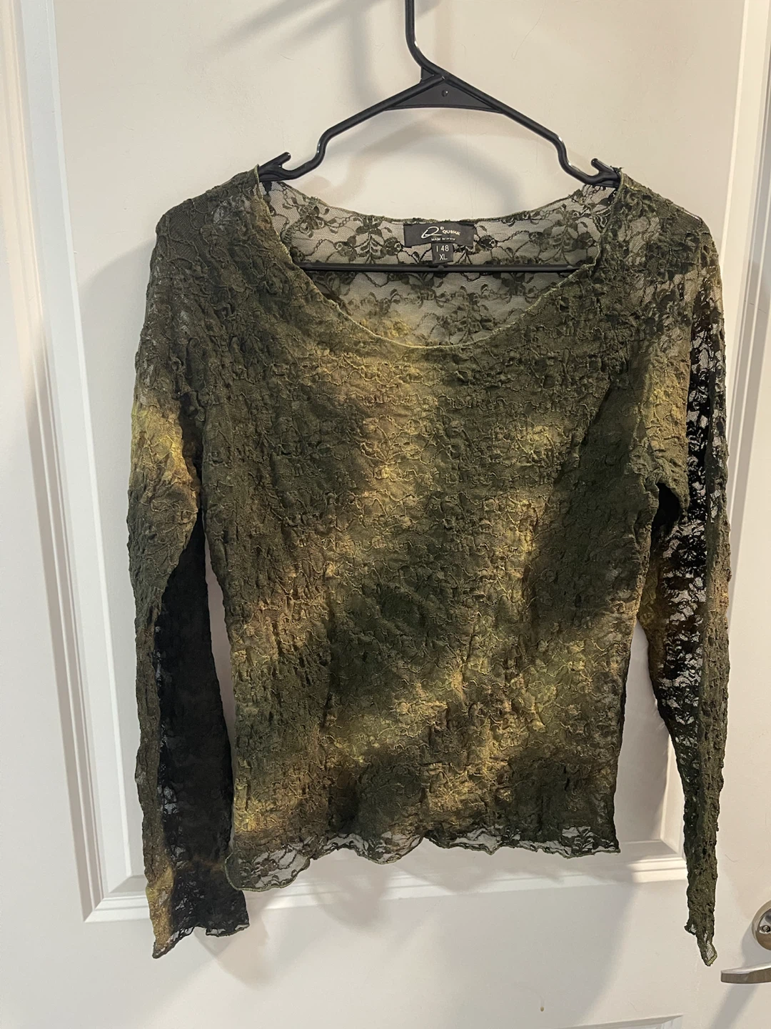 Qubha Olive Lace Long Sleeve Top - photo 4
