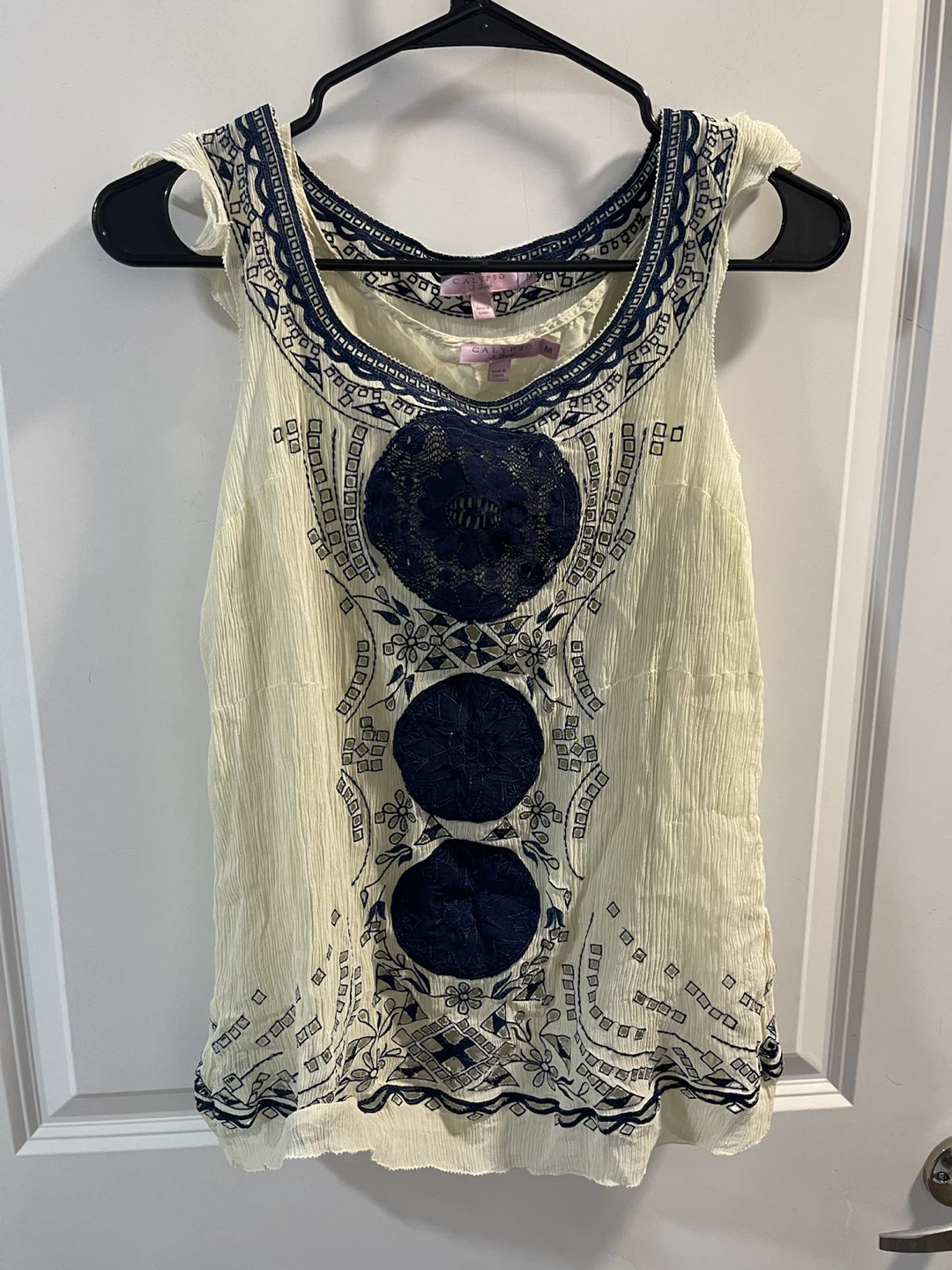 Calypso St. Barth Embroidered Tank Top