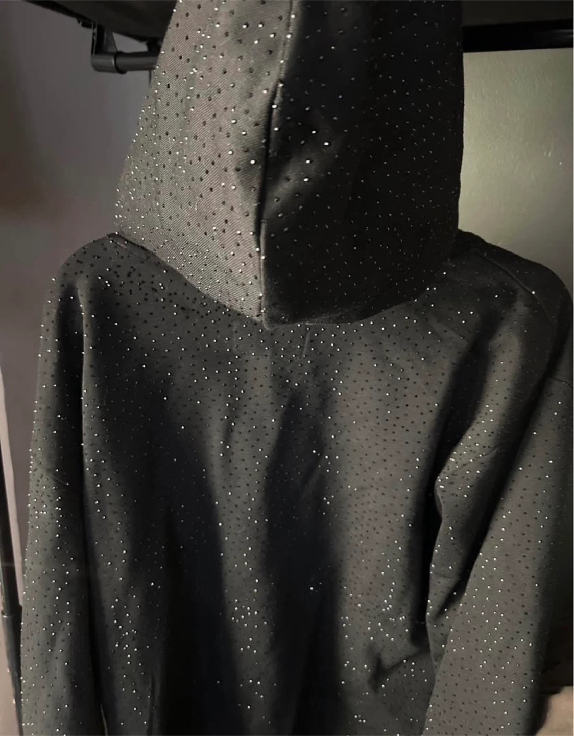 Sp5der Black Hoodie with Rhinestones - photo 4