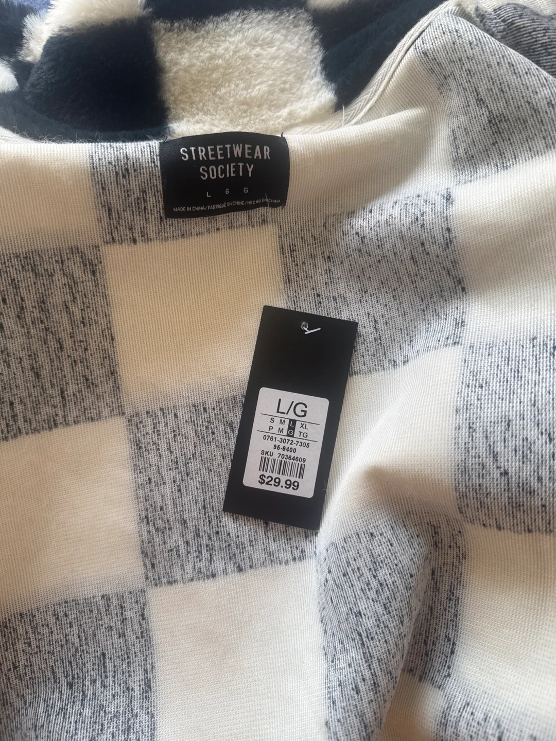 Streetwear Society Faux Fur Checkerboard Jacket - photo 3