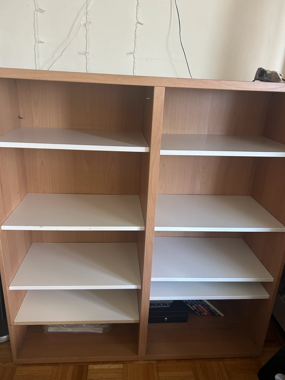 Double Column Wooden Bookshelf - photo 2