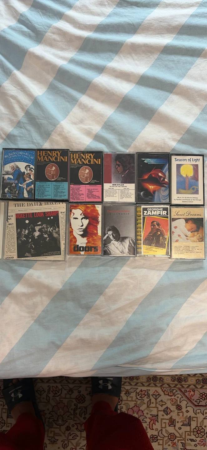 Collection of 12 Assorted Music Cassette Tapes