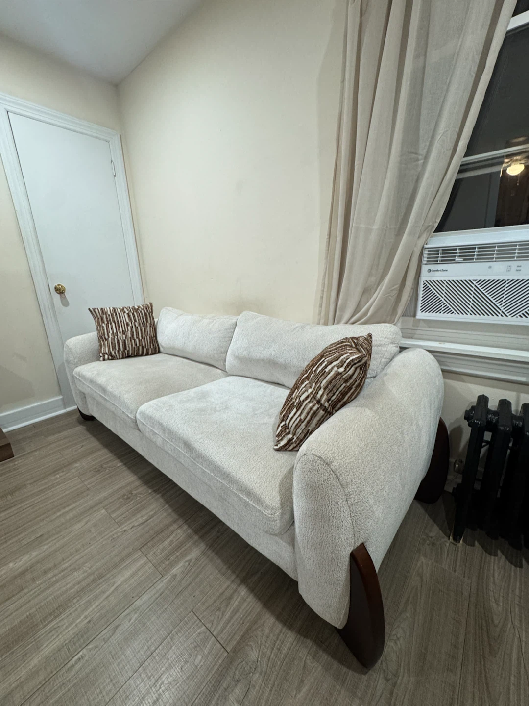 Set of Two Cream Boucle sofas and Coffee Table - photo 2