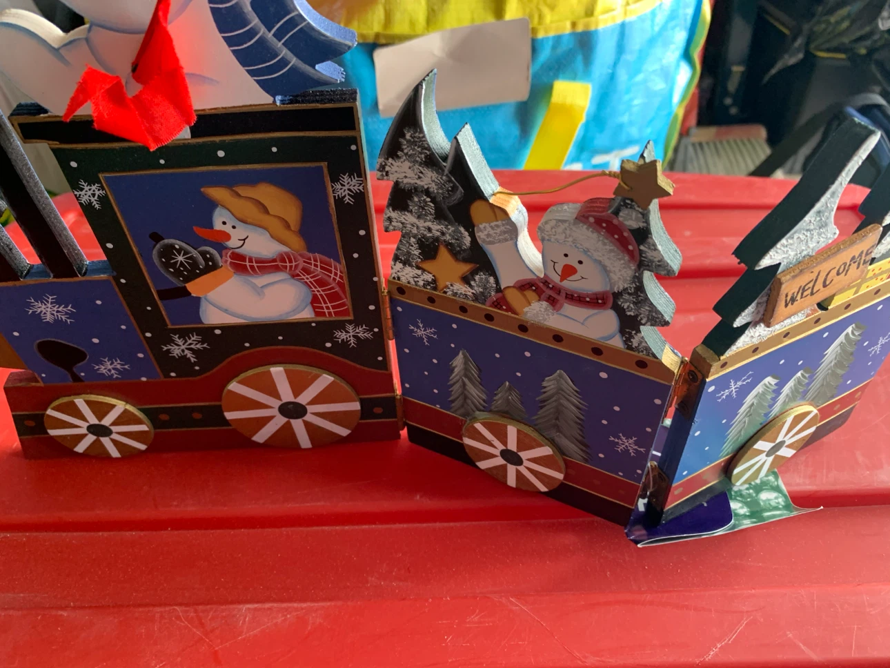 Christmas Snowman Train Tabletop Decoration - photo 2