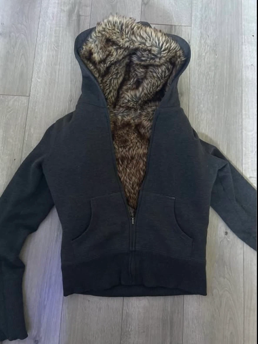 Faux Fur Lined Reversible Hoodie