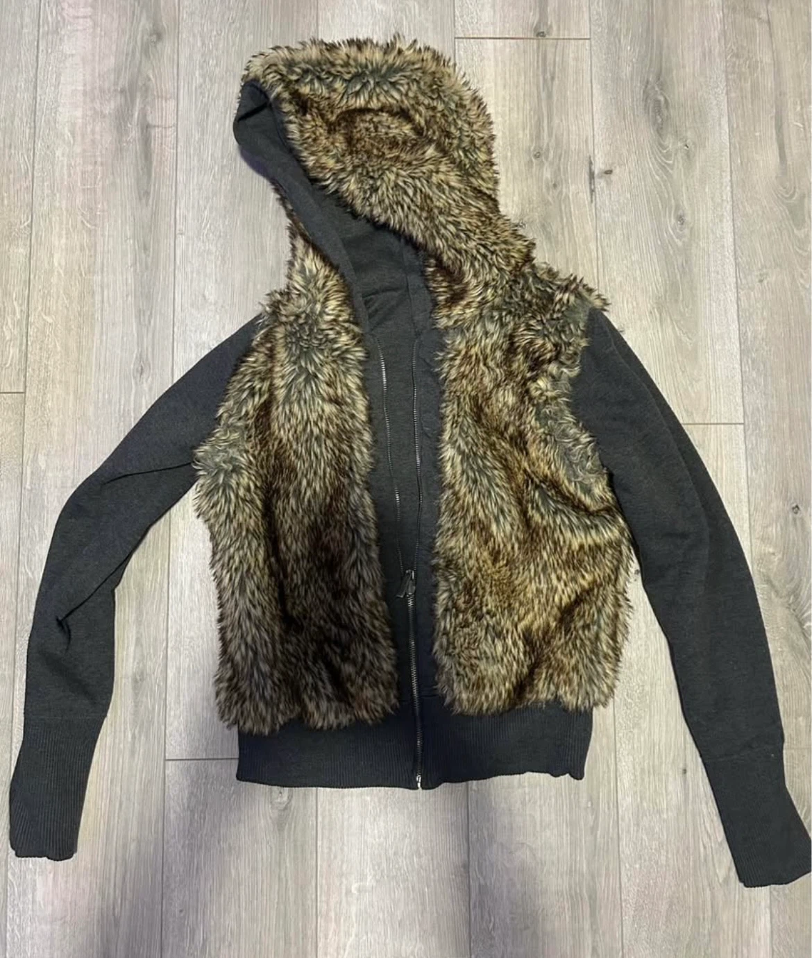 Faux Fur Lined Reversible Hoodie - photo 2
