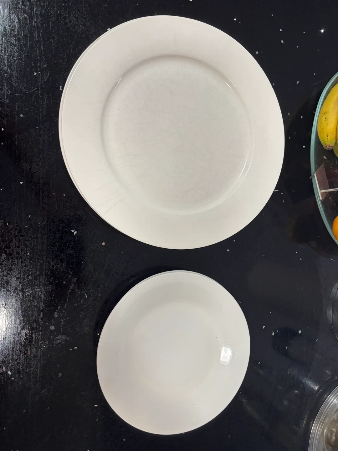 Set of 10 White Plates - Large and Medium