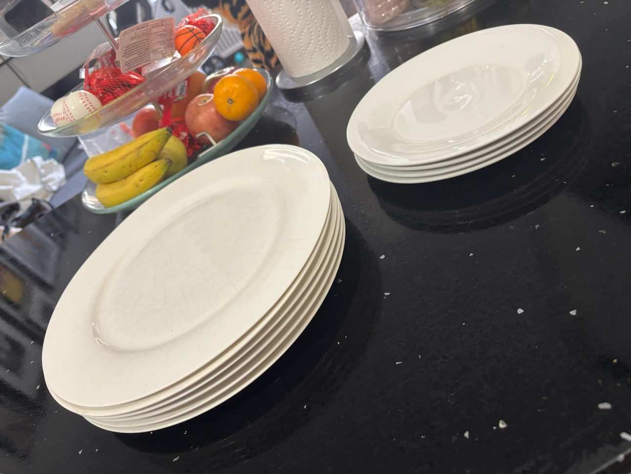 Set of 10 White Plates - Large and Medium - photo 2