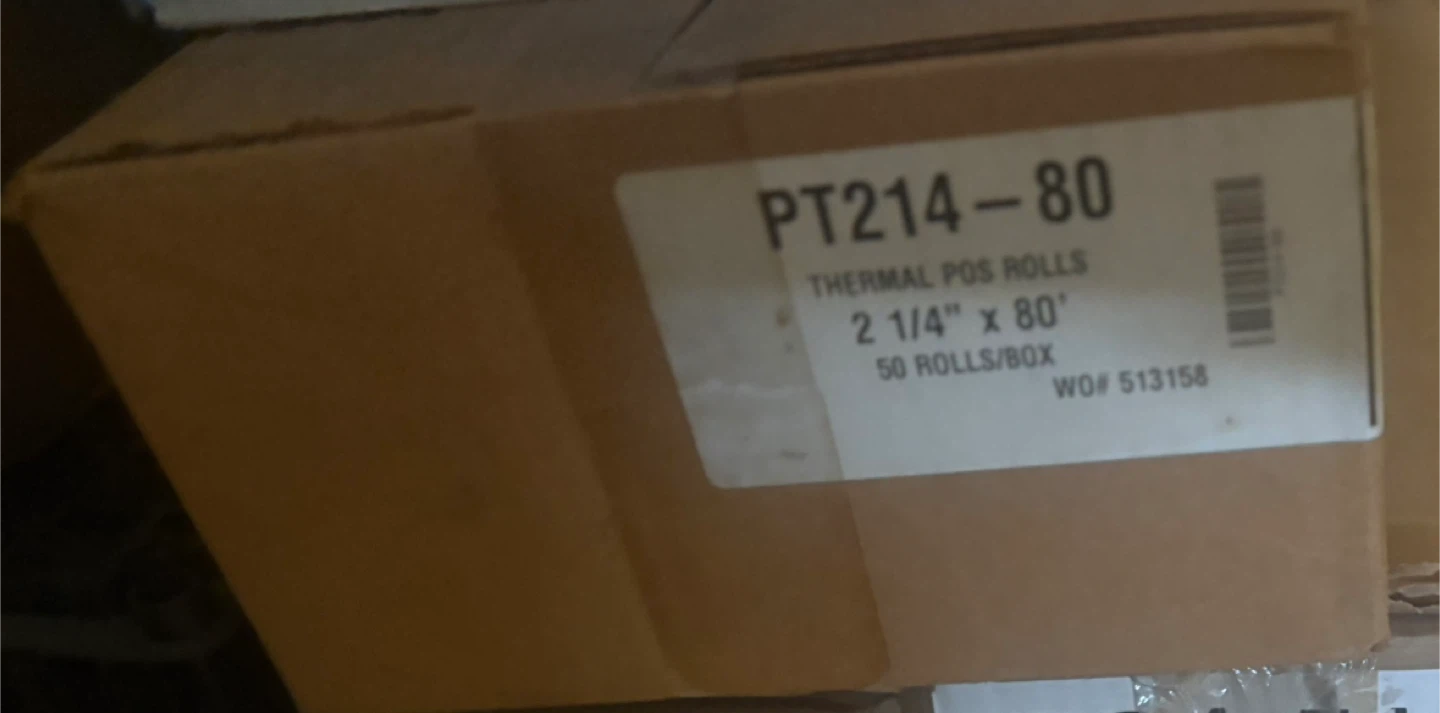 PT214-80 Thermal POS Rolls 50-Count Box