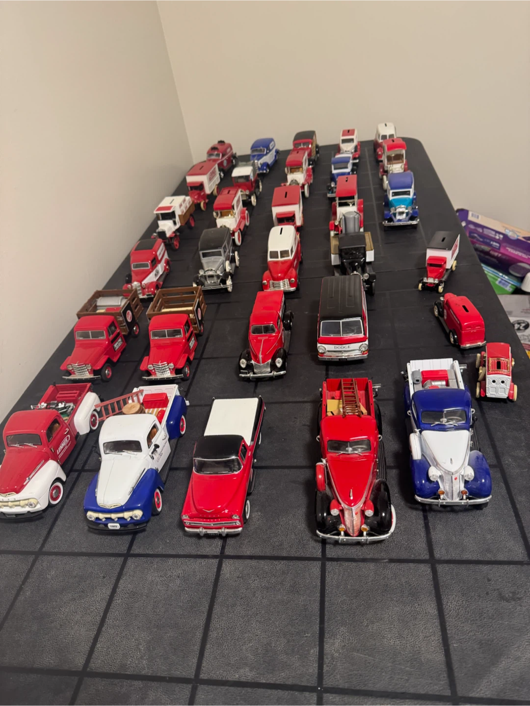 33 Vintage Diecast Cars and Trucks.