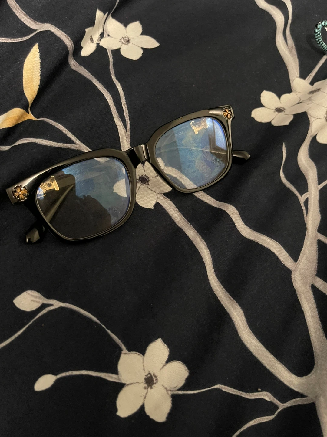 Chrome Hearts Style Black Eyeglasses