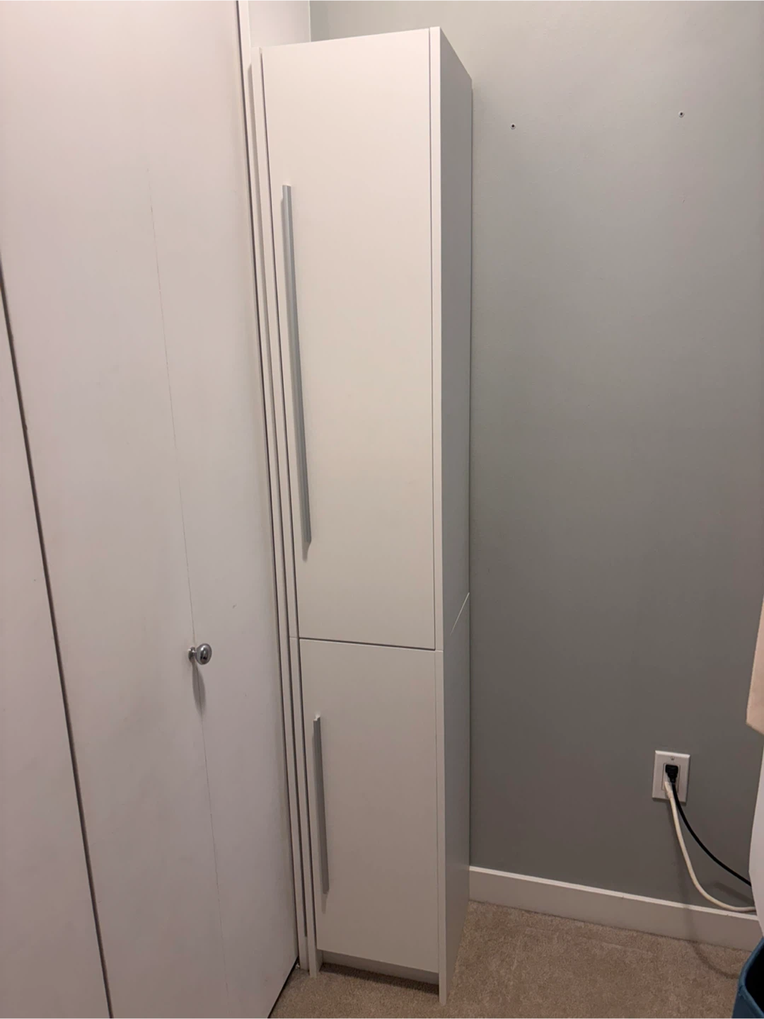 Tall White Bathroom Linen Cabinet - photo 3