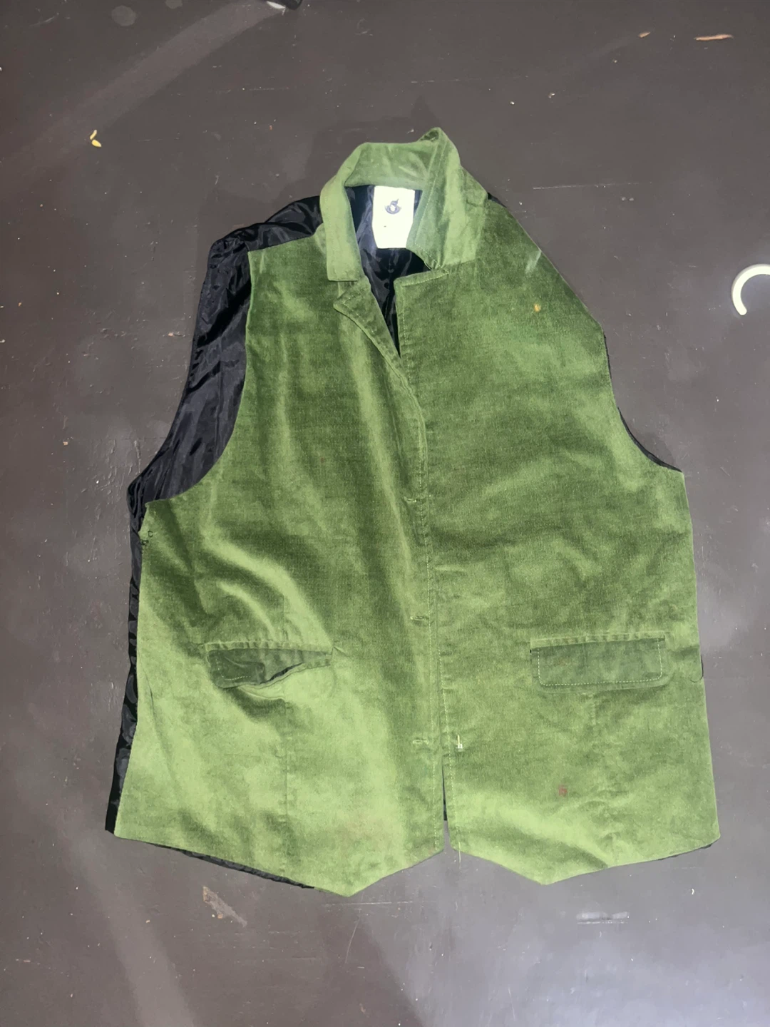 Joker Spirit Halloween Green Velvet Vest Adult Large - photo 2