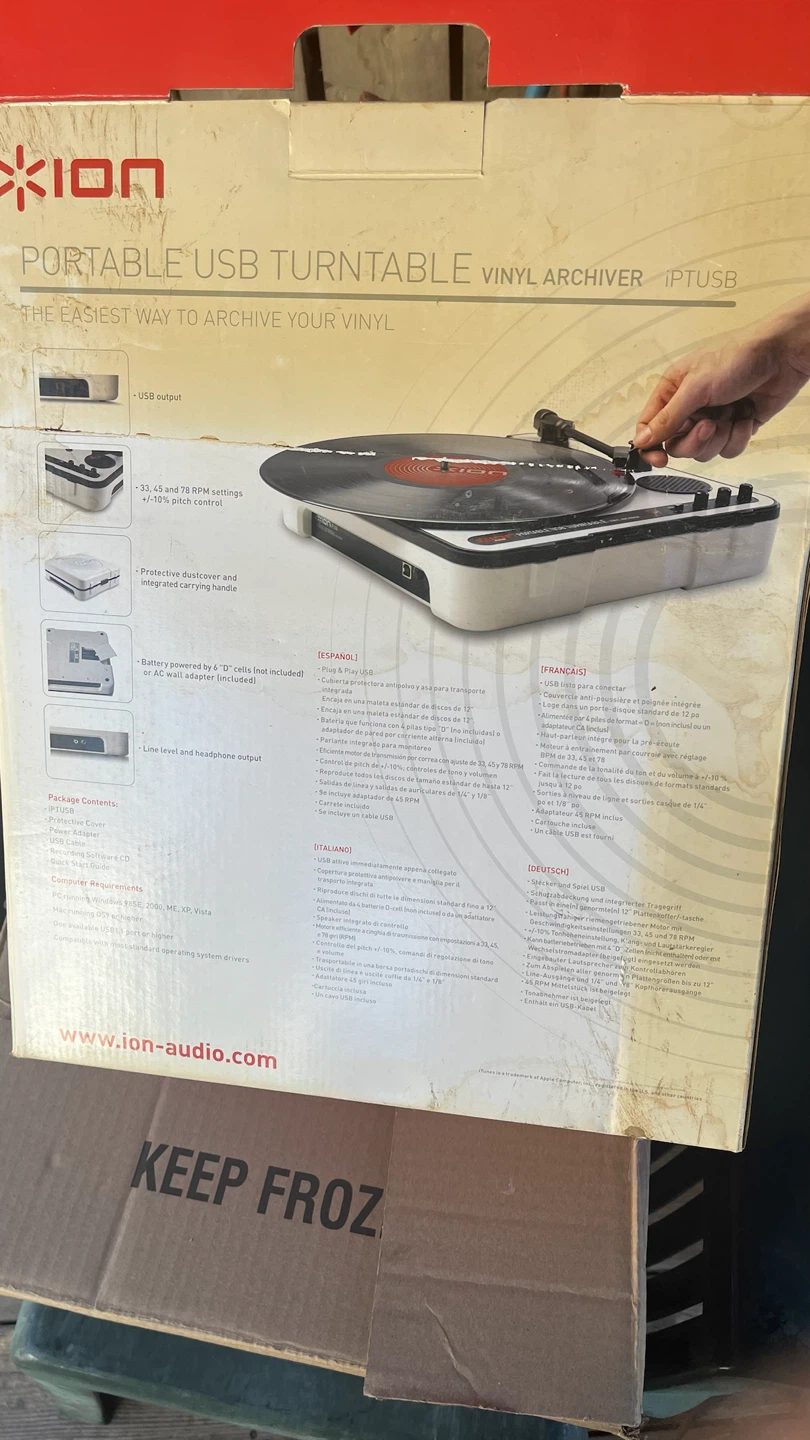 ION Portable USB Turntable Vinyl Archiver - photo 4