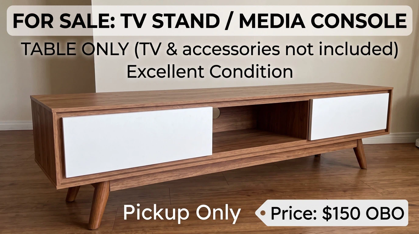 Modern Mid-Century TV Stand / Media Console