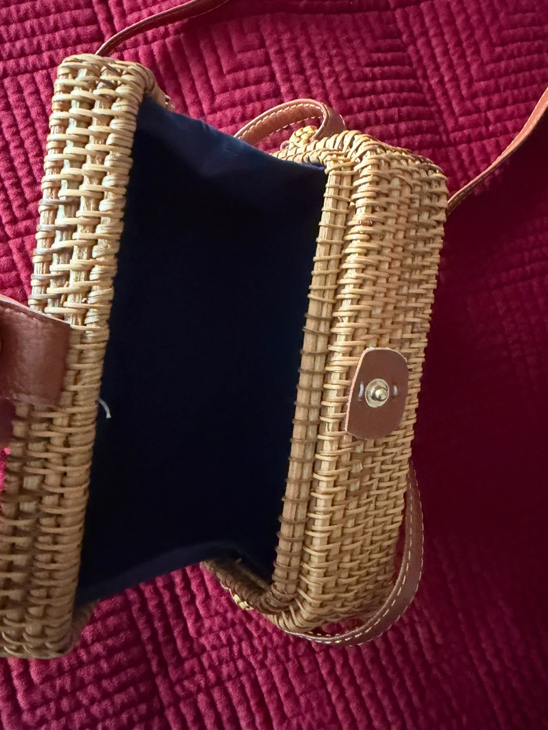 Woven Rattan Crossbody Bag - photo 2