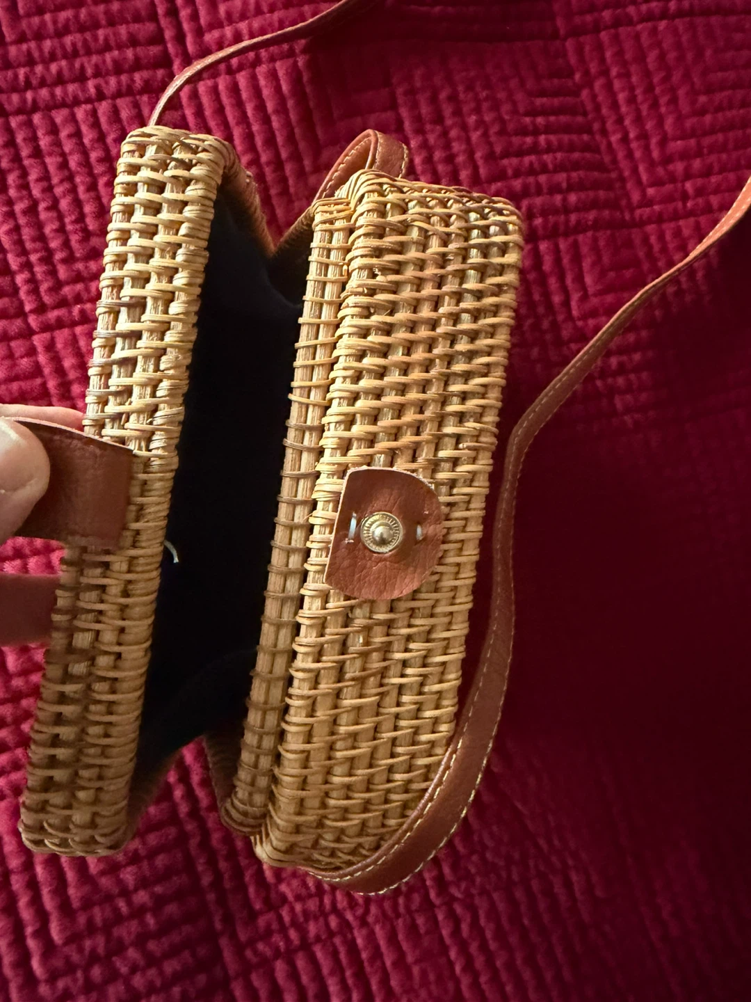 Woven Rattan Crossbody Bag - photo 3