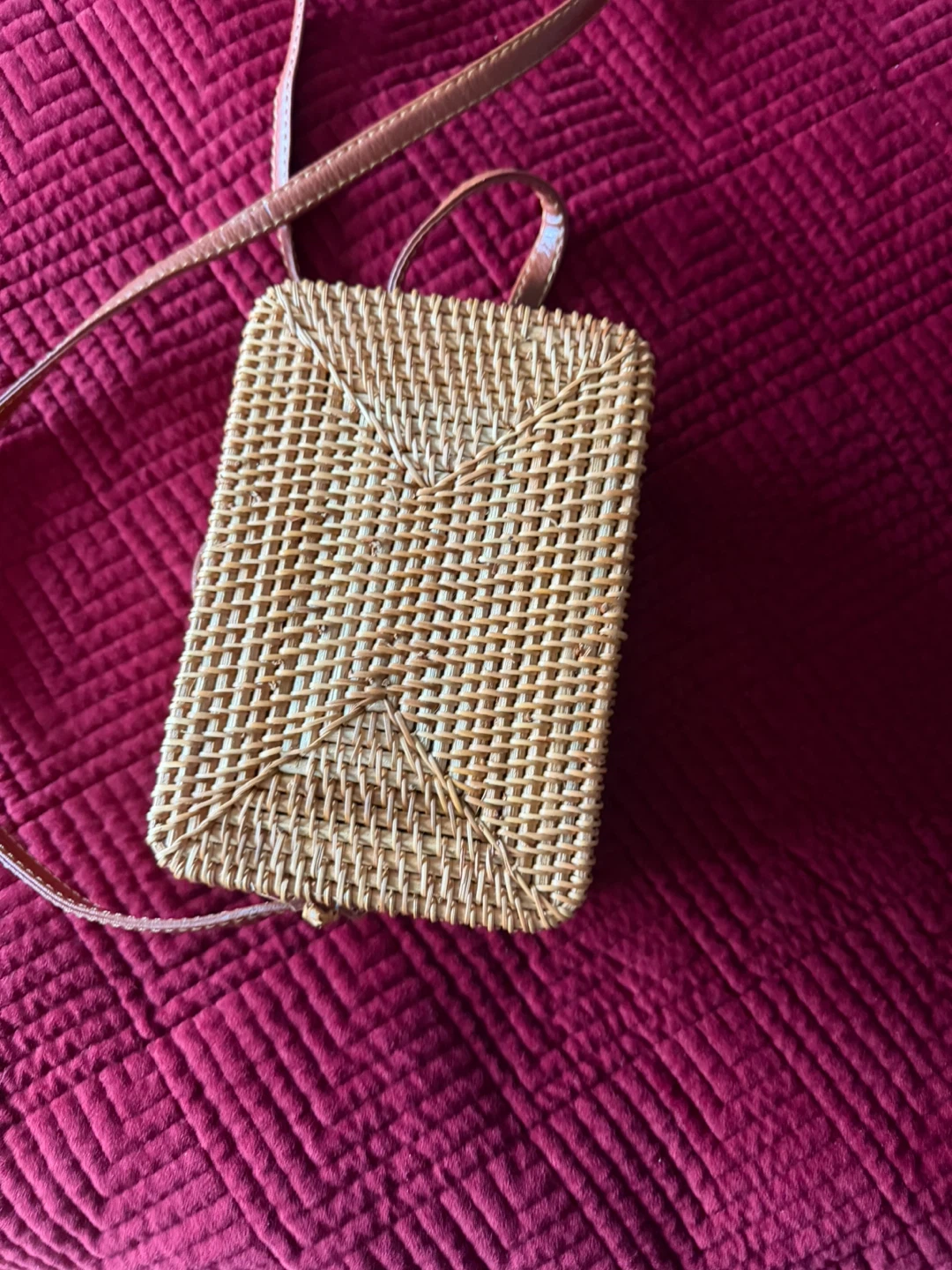 Woven Rattan Crossbody Bag - photo 4
