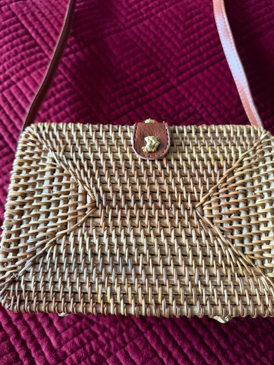 Woven Rattan Crossbody Bag - photo 5