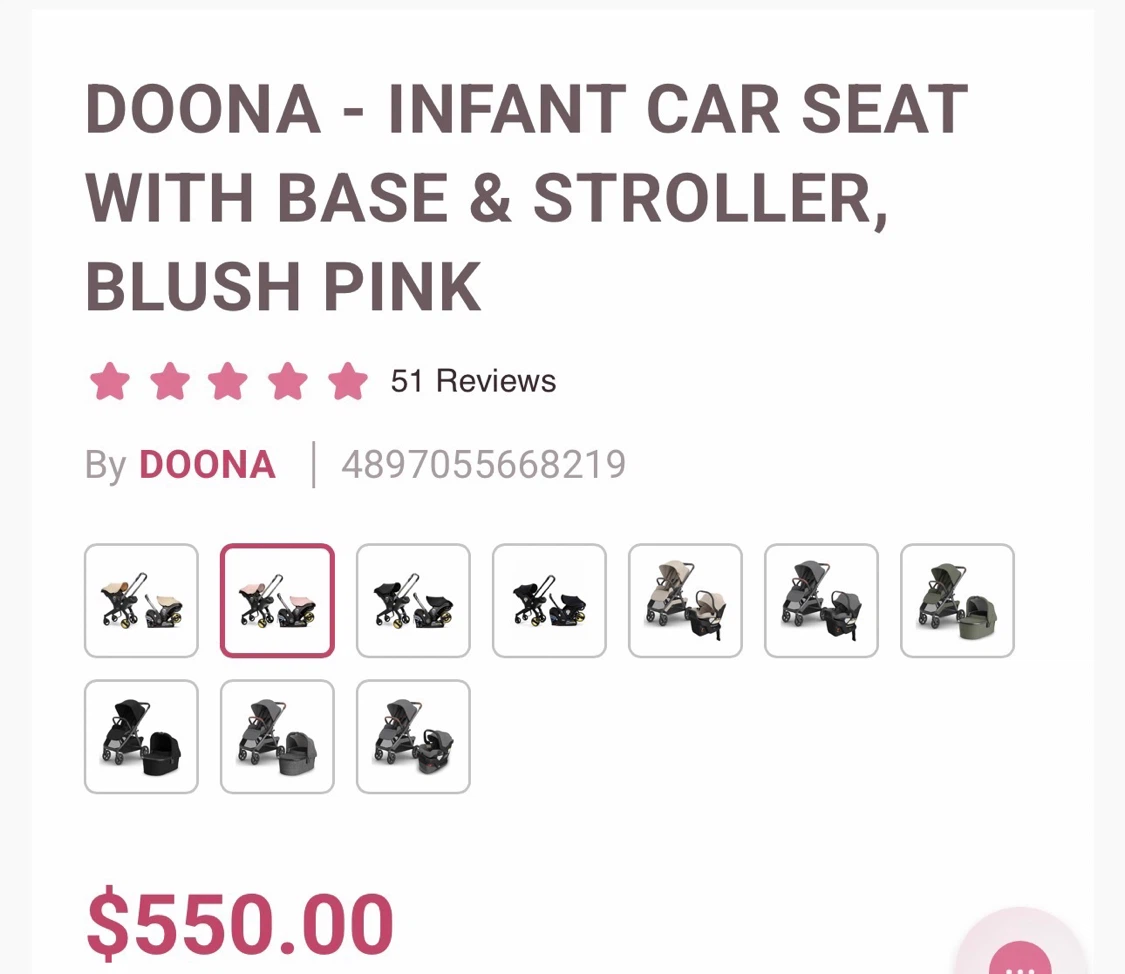 Pink Donna Stroller