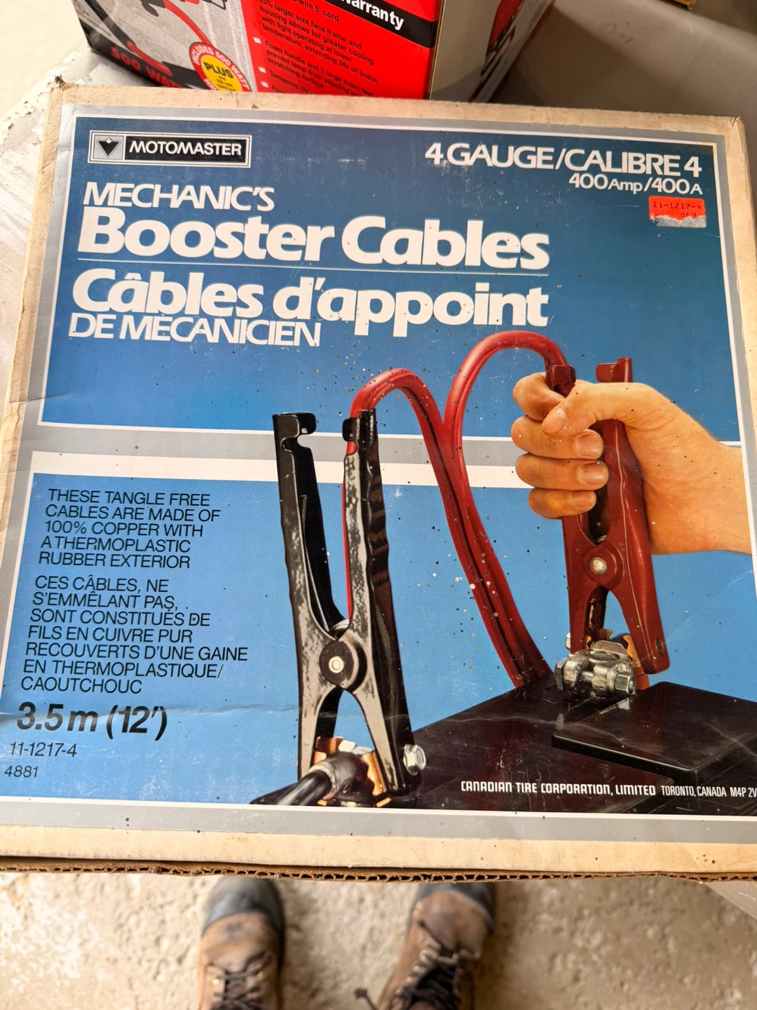 Motomaster 4 Gauge Booster Cables
