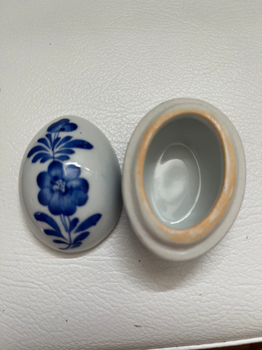 Ceramic floral egg trinket box - photo 2