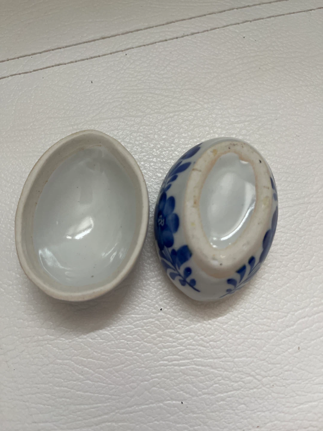 Ceramic floral egg trinket box - photo 5