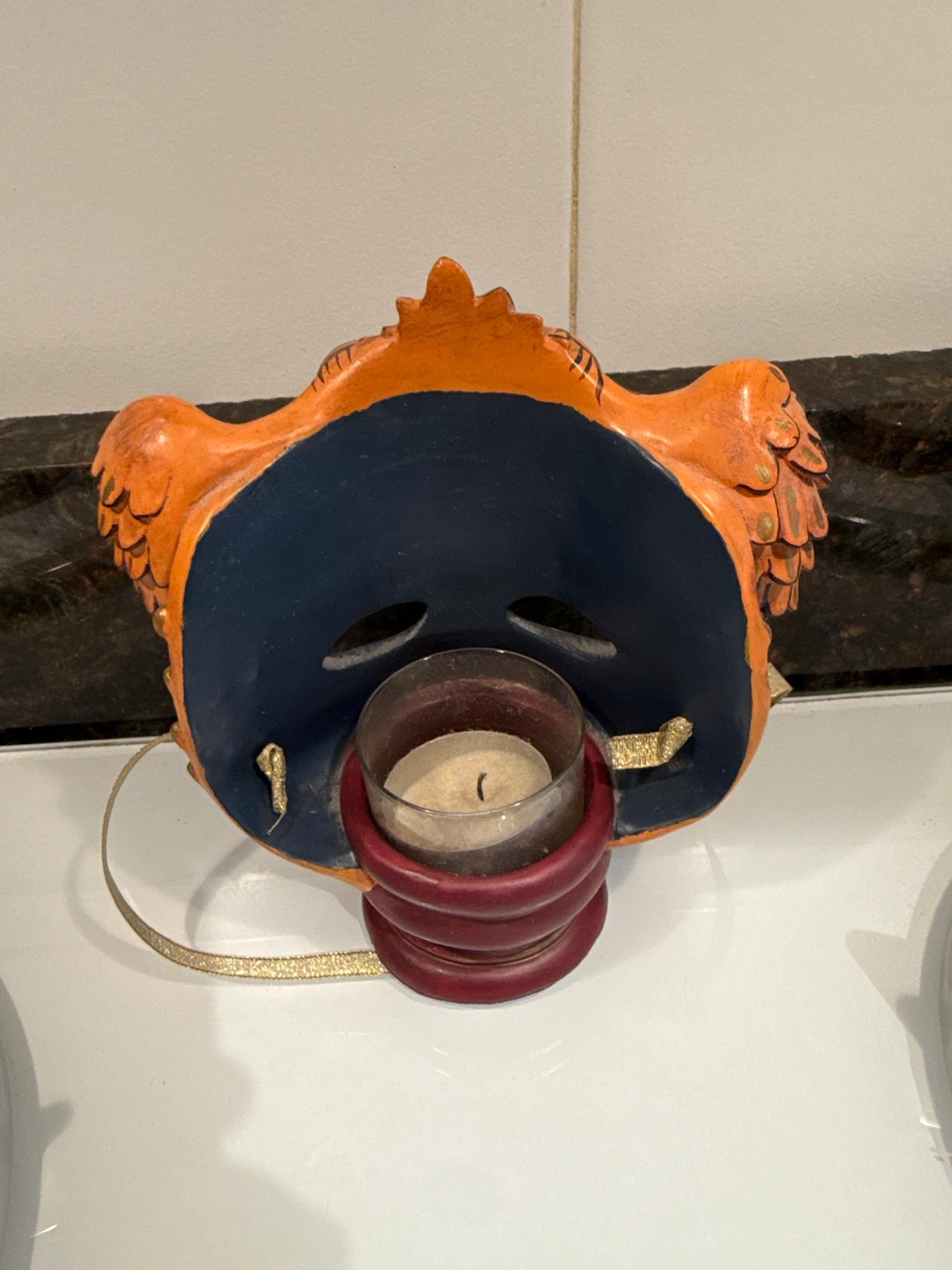 Decorative Lion Mask Candle Holder