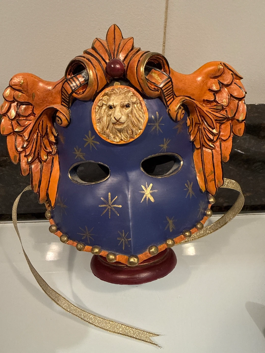 Decorative Lion Mask Candle Holder - photo 2