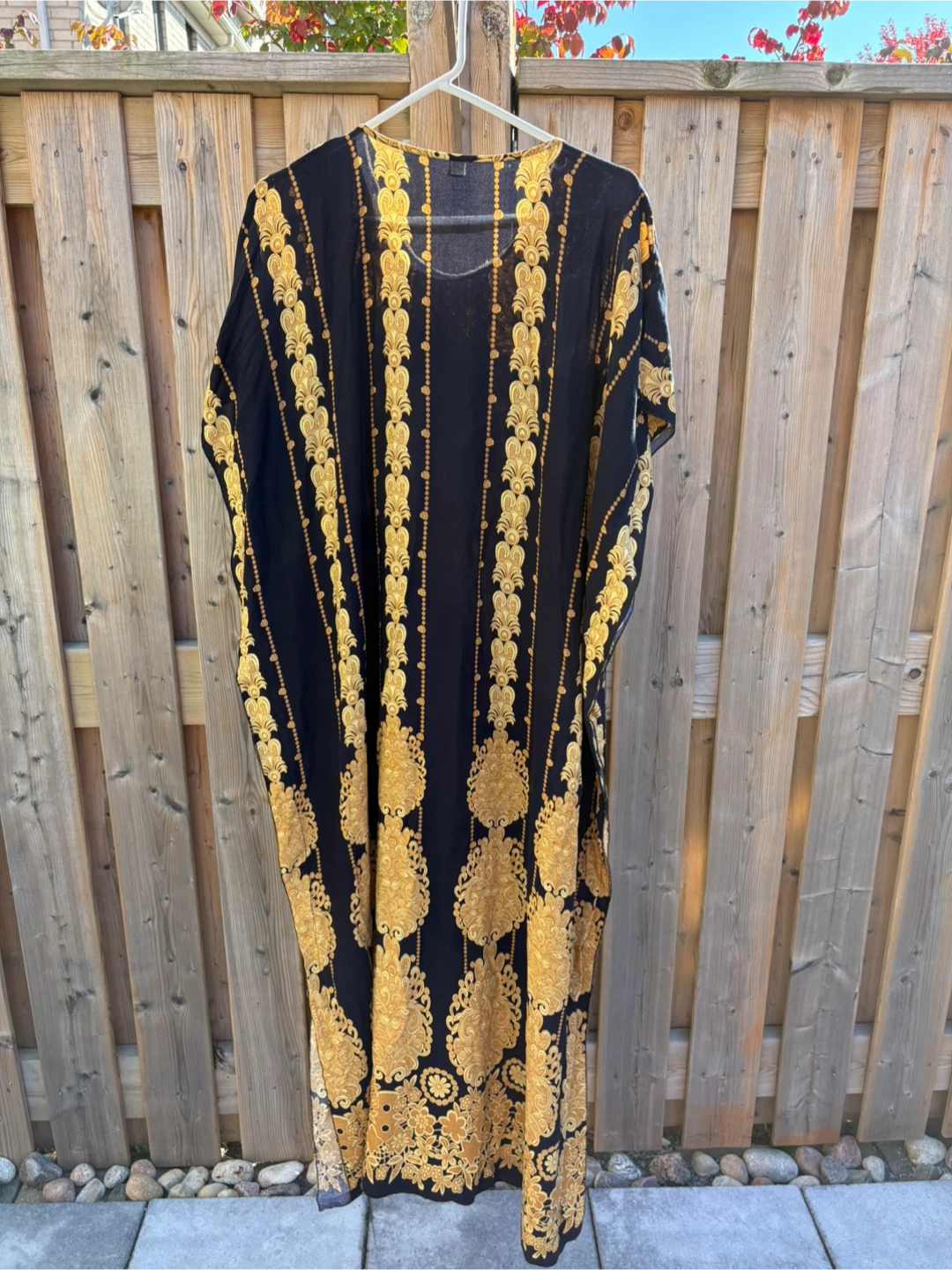 Black and gold kaftan dress with sequins - photo 2
